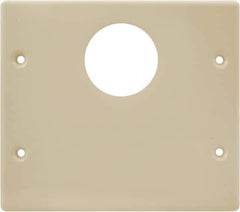 Hubbell Wiring Device-Kellems - 5.43 Inch Long x 4-3/4 Inch High, Rectangular Raceway Plate - Ivory, For Use with HBL4700 Series Raceways and HBL4750 Series Metal Raceways - Apex Tool & Supply