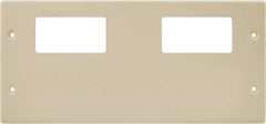 Hubbell Wiring Device-Kellems - 10.22 Inch Long x 4-3/4 Inch High, Rectangular Raceway Plate - Ivory, For Use with HBL4750 Series Raceways - Apex Tool & Supply