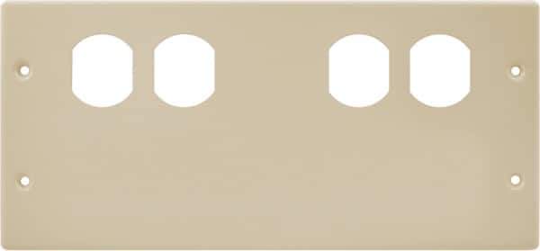 Hubbell Wiring Device-Kellems - 10.22 Inch Long x 4-3/4 Inch High, Rectangular Raceway Plate - Ivory, For Use with HBL4750 Series Raceways - Apex Tool & Supply