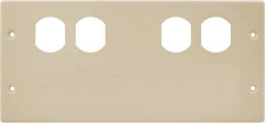 Hubbell Wiring Device-Kellems - 10.22 Inch Long x 4-3/4 Inch High, Rectangular Raceway Plate - Ivory, For Use with HBL4750 Series Raceways - Apex Tool & Supply