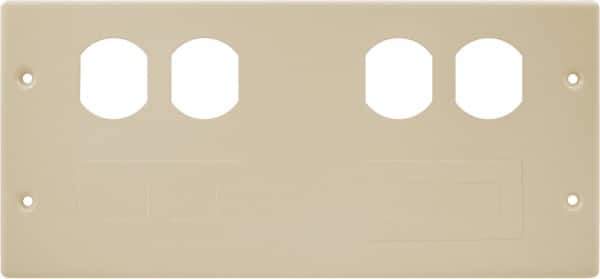 Hubbell Wiring Device-Kellems - 10.22 Inch Long x 4-3/4 Inch High, Rectangular Raceway Plate - Ivory, For Use with HBL4750 Series Raceways - Apex Tool & Supply