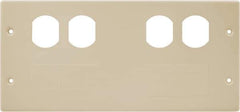 Hubbell Wiring Device-Kellems - 10.22 Inch Long x 4-3/4 Inch High, Rectangular Raceway Plate - Ivory, For Use with HBL4750 Series Raceways - Apex Tool & Supply