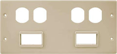 Hubbell Wiring Device-Kellems - 10.22 Inch Long x 4-3/4 Inch High, Rectangular Raceway Plate - Ivory, For Use with HBL4750 Series Raceways - Apex Tool & Supply