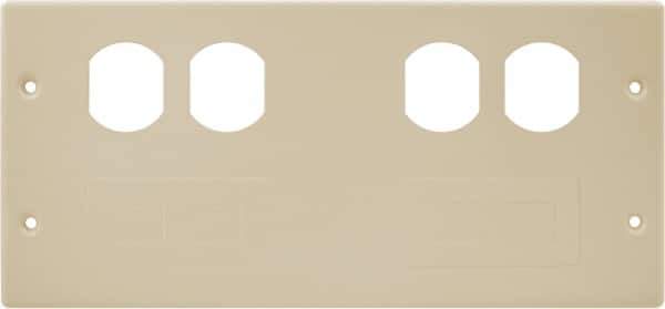 Hubbell Wiring Device-Kellems - 10.22 Inch Long x 4-3/4 Inch High, Rectangular Raceway Plate - Ivory, For Use with HBL4750 Series Raceways - Apex Tool & Supply