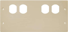 Hubbell Wiring Device-Kellems - 10.22 Inch Long x 4-3/4 Inch High, Rectangular Raceway Plate - Ivory, For Use with HBL4750 Series Raceways - Apex Tool & Supply