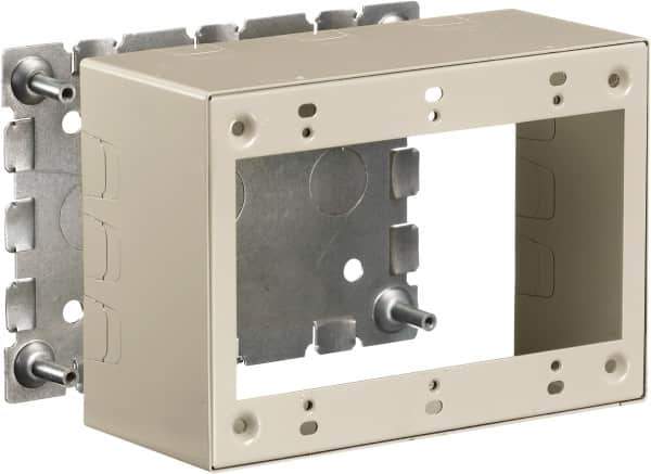 Hubbell Wiring Device-Kellems - 6.45 Inch Long x 2-3/4 Inch Wide x 4.54 Inch High, Rectangular Raceway Box - Ivory, For Use with HBL500 Series Raceways and HBL750 Series Raceways - Apex Tool & Supply