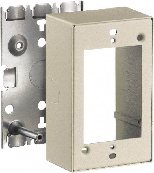 Hubbell Wiring Device-Kellems - 2.82 Inch Long x 1-3/4 Inch Wide x 4.54 Inch High, Rectangular Raceway Box - Ivory, For Use with HBL500 Series Raceways and HBL750 Series Raceways - Apex Tool & Supply