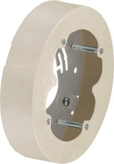 Hubbell Wiring Device-Kellems - 5.31 Inch Wide x 1.29 Inch High, Round Raceway Box - White, For Use with Nonmetallic PlugTrak Raceways, PL1 LANTrak, PP1 PremiseTrak and PW2 WallTrak Latching Raceways - Apex Tool & Supply