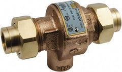 Conbraco - 1/2 Thread, 175 psi WOG Rating, Bronze Dual Check Backflow Preventer Valve - Lead-Free, Use with Potable Water Applications - Apex Tool & Supply