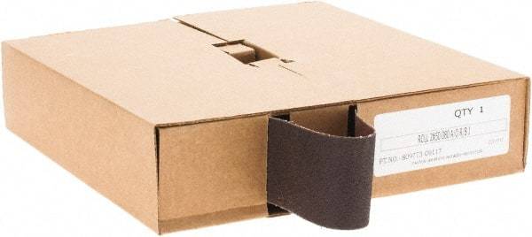 Made in USA - 2" x 50 Yd 80 Grit Aluminum Oxide Cloth Roll - J Weighted Backing - Apex Tool & Supply