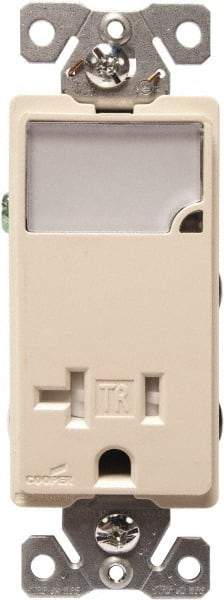Cooper Wiring Devices - 2 Pole, 125 VAC, 20 Amp, 1 Outlet, Flush Mounted, Self Grounding, Tamper Resistant Combination Outlet with Night Light - 5-20R Configuration, Back Side Wiring, Thermoplastic Material, cULus Listed Standard - Apex Tool & Supply