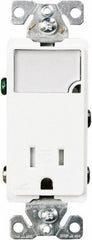 Cooper Wiring Devices - 2 Pole, 125 VAC, 15 Amp, 1 Outlet, Flush Mounted, Self Grounding, Tamper Resistant Combination Outlet with Night Light - 5-15R Configuration, Back Side Wiring, Thermoplastic Material, cULus Listed Standard - Apex Tool & Supply