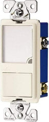 Cooper Wiring Devices - 1 Pole, 120 VAC, 15 Amp, Flush Mounted, Combination Switch with Night Light - NonNEMA Configuration, 1 Switch, Back Side Wiring, Thermoplastic Material, cULus Listed, NOM 426 Standard - Apex Tool & Supply