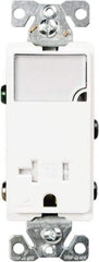 Cooper Wiring Devices - 2 Pole, 125 VAC, 20 Amp, 1 Outlet, Flush Mounted, Self Grounding, Tamper Resistant Combination Outlet with Night Light - 5-20R Configuration, Back Side Wiring, Thermoplastic Material, cULus Listed Standard - Apex Tool & Supply