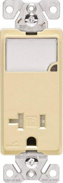 Cooper Wiring Devices - 2 Pole, 125 VAC, 20 Amp, 1 Outlet, Flush Mounted, Self Grounding, Tamper Resistant Combination Outlet with Night Light - 5-20R Configuration, Back Side Wiring, Thermoplastic Material, cULus Listed Standard - Apex Tool & Supply