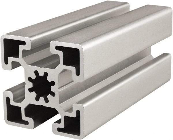 80/20 Inc. - 6 Meters Long x 45 mm Wide x 45 mm Deep, T-Slotted Aluminum Extrusion - Clear Anodized Finish - Apex Tool & Supply