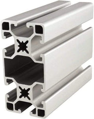 80/20 Inc. - 4 Meters Long x 40 mm Wide x 80 mm Deep, T-Slotted Aluminum Extrusion - Clear Anodized Finish - Apex Tool & Supply
