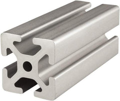 80/20 Inc. - 4 Meters Long x 40 mm Wide x 40 mm Deep, T-Slotted Aluminum Extrusion - Clear Anodized Finish - Apex Tool & Supply