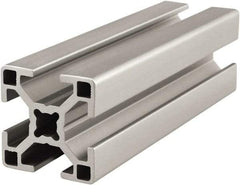 80/20 Inc. - 6 Meters Long x 30 mm Wide x 30 mm Deep, T-Slotted Aluminum Extrusion - Clear Anodized Finish - Apex Tool & Supply