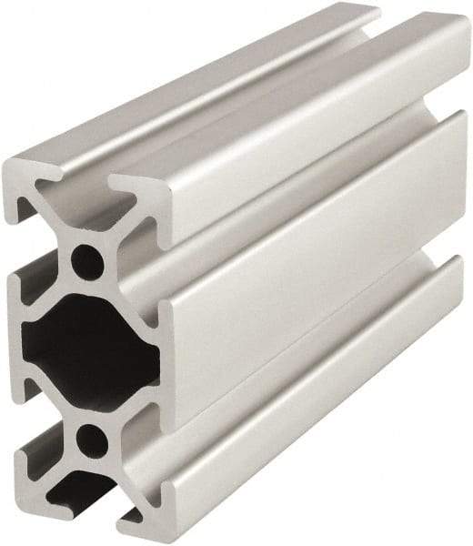 80/20 Inc. - 4 Meters Long x 25 mm Wide x 50 mm Deep, T-Slotted Aluminum Extrusion - Clear Anodized Finish - Apex Tool & Supply
