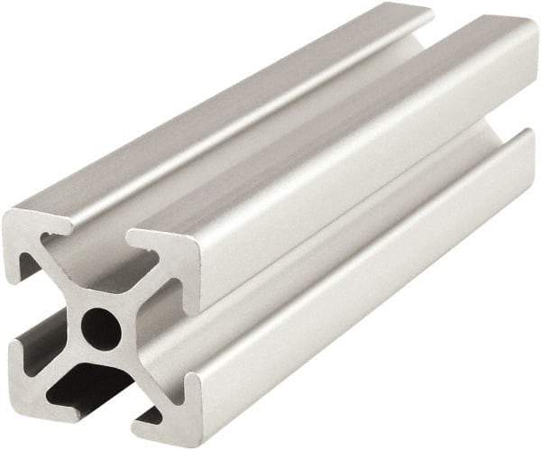 80/20 Inc. - 4 Meters Long x 25 mm Wide x 25 mm Deep, T-Slotted Aluminum Extrusion - Clear Anodized Finish - Apex Tool & Supply