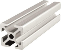 80/20 Inc. - 4 Meters Long x 25 mm Wide x 25 mm Deep, T-Slotted Aluminum Extrusion - Clear Anodized Finish - Apex Tool & Supply
