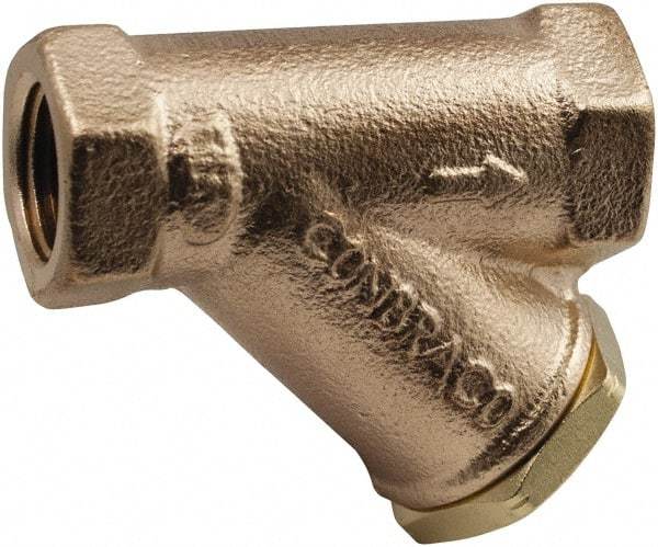 Conbraco - 2" Pipe, Female NPT Ends, Lead Free Bronze Y-Strainer - 400 psi Pressure Rating, 400 psi WOG Rating, 125 psi WSP Rating - Apex Tool & Supply