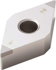 Seco - DNGA432 Grade CBN150 PCBN Turning Insert - Uncoated, 55° Diamond, 1/2" Inscr Circle, 3/16" Thick, 1/32" Corner Radius - Apex Tool & Supply