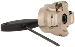 Seco - 1.97" Cut Diam, 3/4" Arbor Hole, 0.118" Max Depth of Cut, 40° Indexable Chamfer & Angle Face Mill - 5 Inserts, ON.U 05 Insert, Right Hand Cut, 5 Flutes, Through Coolant, Series Double Octo 05 - Apex Tool & Supply