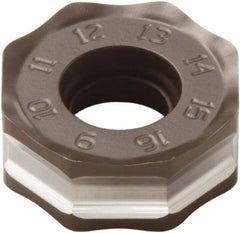 Seco - ONMU050410 ME10 Grade MK1500 Carbide Milling Insert - TiCN/Al2O3 Finish, 0.157" Thick, 0.472" Inscribed Circle - Apex Tool & Supply
