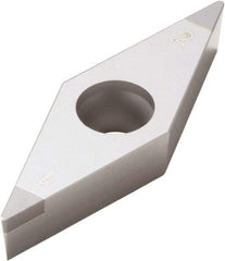 Seco - VBGW331 Grade CBN010 PCBN Turning Insert - Uncoated, 35° Diamond, 3/8" Inscr Circle, 3/16" Thick, 1/64" Corner Radius - Apex Tool & Supply