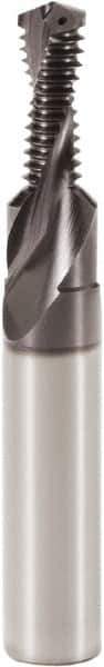 Seco - 3/8-24 UNF, 0.318" Cutting Diam, 2 Flute, Solid Carbide Helical Flute Thread Mill - Internal Thread, 3.11" OAL, 12mm Shank Diam - Apex Tool & Supply