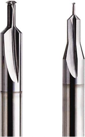 Seco - M1x0.25 Metric Coarse, 0.0276" Cutting Diam, 2 Flute, Helical Flute Thread Mill - Internal Thread, 2.05mm LOC, 40mm OAL, 3mm Shank Diam - Apex Tool & Supply
