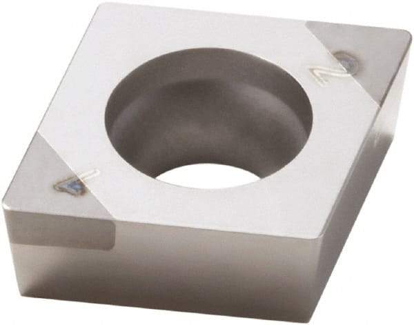 Seco - CCGW32.51 Grade CBN200 PCBN Turning Insert - Uncoated, 80° Diamond, 3/8" Inscr Circle, 5/32" Thick, 1/64" Corner Radius - Apex Tool & Supply