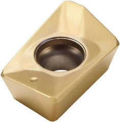 Seco - XOMX120431 M12 Grade F40M Carbide Milling Insert - TiAlN/TiN Finish, 0.1547" Thick, 3.1mm Corner Radius - Apex Tool & Supply