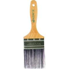 Wooster Brush - 3" Flat Synthetic Wall Brush - 3-7/16" Bristle Length, 6-1/4" Maple Beavertail Handle - Apex Tool & Supply