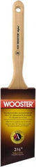 Wooster Brush - 2-1/2" Angled Synthetic Sash Brush - 2-15/16" Bristle Length, 7-7/8" Maple Fluted Handle - Apex Tool & Supply