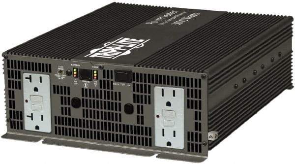 Tripp-Lite - 4 Connection, 12 VDC Input, 120 VAC Output, 6,000 Peak Wattage, Surface Mount Power Inverter - 10-1/2" Wide x 4" Deep x 4" High, 3,000 Watt Continuous Output Power, Fan Cooled - Apex Tool & Supply