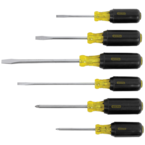 STANLEY® 6 Piece Vinyl Grip DIY Screwdriver Set - Apex Tool & Supply