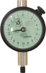 Mahr - 0.05" Range, 0-10-0 Dial Reading, 0.0005" Graduation Dial Drop Indicator - 1-3/4" Dial, 0.02" Range per Revolution, 0.0005" Accuracy, Revolution Counter - Apex Tool & Supply