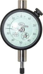 Mahr - 1/4" Range, 0-50-0 Dial Reading, 0.001" Graduation Dial Drop Indicator - 1-3/4" Dial, 0.1" Range per Revolution, 0.001" Accuracy, Revolution Counter - Apex Tool & Supply