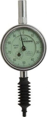 Mahr - 1" Range, 0-100 Dial Reading, 0.001" Graduation Dial Drop Indicator - 2-1/4" Dial, 0.1" Range per Revolution, 0.001" Accuracy, Revolution Counter - Apex Tool & Supply