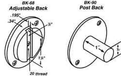 Mahr - Post Drop Indicator Back - Use with Wet-Proof Dial Indicators - Apex Tool & Supply