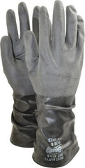 SHOWA - Size M (8), 14" Long, 14 mil, Unsupported, Butyl Chemical Resistant Gloves - Apex Tool & Supply