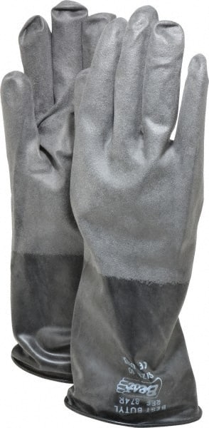 SHOWA - Size XL (10), 14" Long, 14 mil, Unsupported, Butyl Chemical Resistant Gloves - Apex Tool & Supply