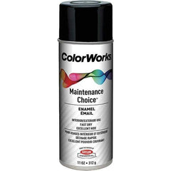 Krylon - Black, Gloss, Enamel Spray Paint - 15 to 18 Sq Ft per Can, 16 oz Container, Use on General Industrial Maintenance & Touch-up Work - Apex Tool & Supply