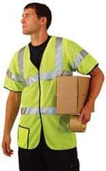 OccuNomix - Size 3XL High Visibility Orange Mesh General Purpose Vest - 52 to 54" Chest, ANSI 107-2015, Hook & Loop Closure, Polyester - Apex Tool & Supply