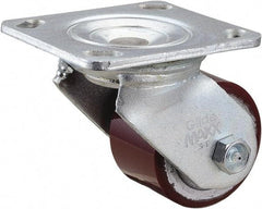 Value Collection - 3" Diam x 1-1/2" Wide x 4-1/2" OAH Top Plate Mount Swivel Caster - Polyurethane, 420 Lb Capacity, Roller Bearing, 4 x 4-1/2" Plate - Apex Tool & Supply