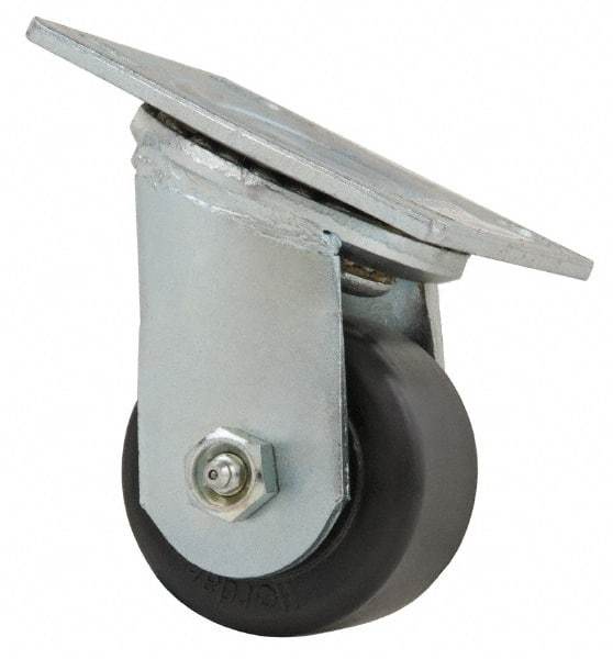 Value Collection - 3-1/4" Diam x 1-1/2" Wide x 4-1/2" OAH Top Plate Mount Swivel Caster - Phenolic, 600 Lb Capacity, Roller Bearing, 4 x 4-1/2" Plate - Apex Tool & Supply