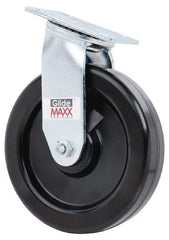 Value Collection - 8" Diam x 2" Wide x 9-1/2" OAH Top Plate Mount Swivel Caster - Polyolefin, 1,000 Lb Capacity, Roller Bearing, 4 x 4-1/2" Plate - Apex Tool & Supply